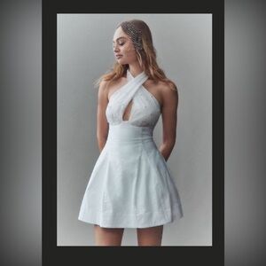 Anthropologie - BHLDN HALTER PEARL-EMBELLISHED MINI DRESS - size M